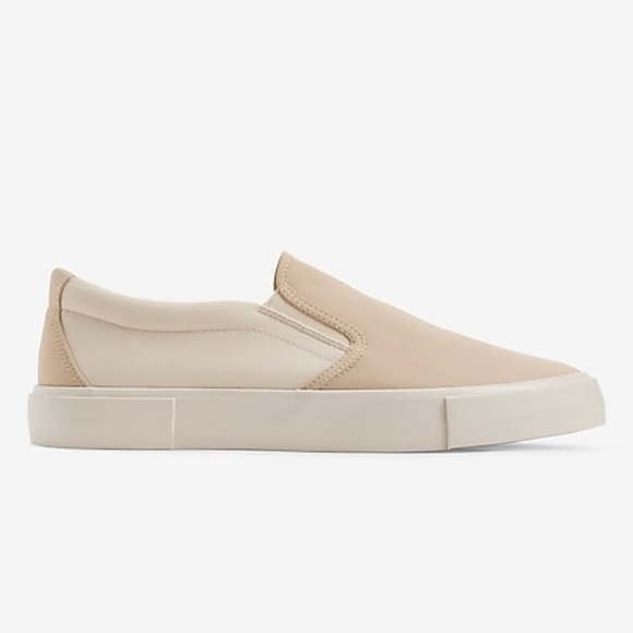 New express Two-Tone Canvas Slip-On Sneakers - Picture 3 of 4